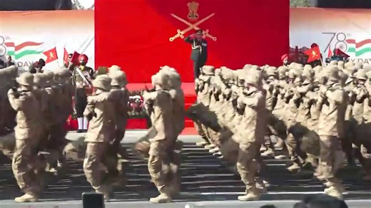 #Rajasthan: A grand parade to mark the 78th #ArmyDay held in Jaipur. The parade showcases the valour, discipline and advanced military capabilities of #IndianArmy. The event featured an impressive display of Army’s modern combat readiness, including indigenous missile systems, advanced tanks, military vehicles, drones and anti-air and anti-tank weapon systems. #ArmyDay2026 | All India Radio News