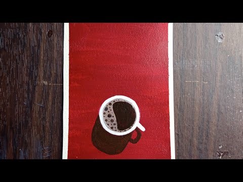 I Tried the Easy Coffee Cup Acrylic Painting Trend