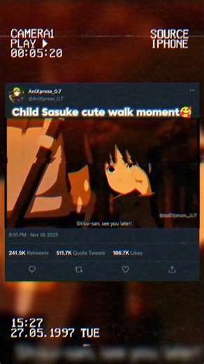 Child sasuke cute walk moment🥰