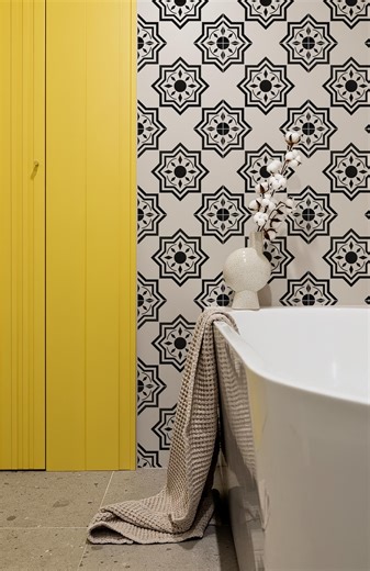 Geometric Star Pattern Peel & Stick PVC Tiles | Modern Floor and Wall Decor - Etsy UK