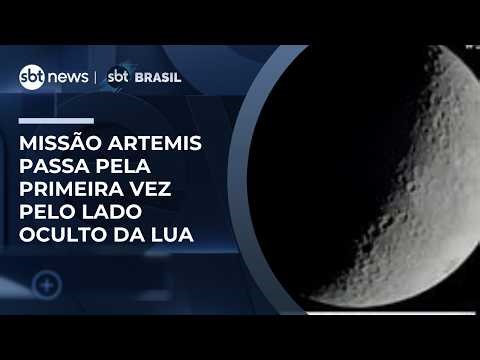 Missão Artemis faz história ao passar, pela primeira vez, pelo lado oculto da Lua | #SBTBrasil