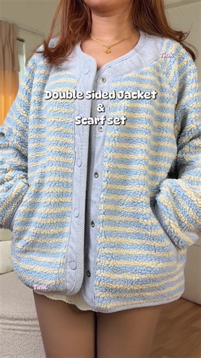 Double Sided Jacket & Scarf Set from Tink