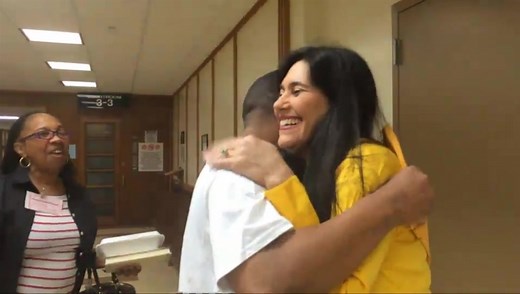 Judge who recognized convict as former classmate meets up with him upon his release