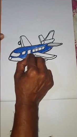 how to colour an aeroplane ❤❤❤ #coloring #drawing