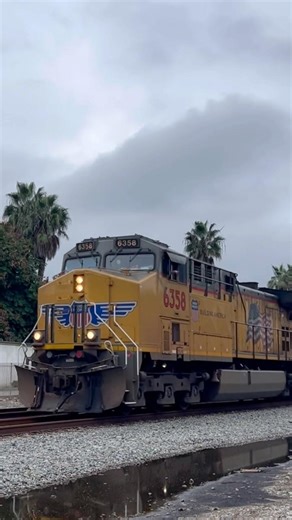 Horn battle with a Union Pacific freight train with a AC4400CW leader