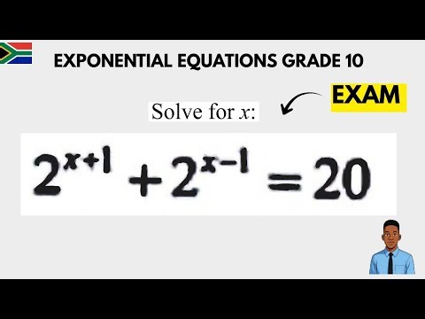 Exponential Equations Grade 10 I Exam Question ( Break down step-by-step )