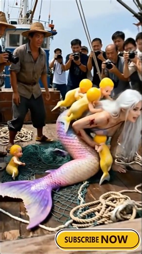 Gorgeous mother Mermaid with adorable baby girls🧜‍♀️ #mermaid #funnyshorts #shorts
