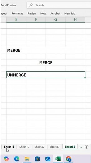 Excel Shortcuts for Merge, Merge Across, Merge & Center, and Unmerge – Quick Guide #excelshorts