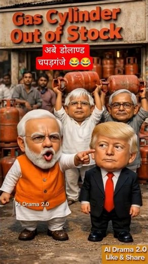 🤣 Modi vs Trump Gas Cylinder Drama | Funny Political Parody | Part-01 🔥 #shorts #funny #trending