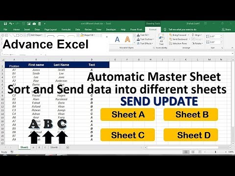 how do i automatically transfer data from master to sub sheet in excel