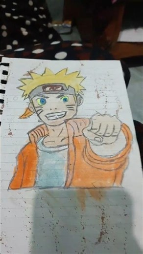Naruto uzumaki punch drawing#animeart