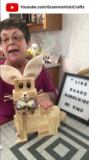 Cute Tumbling Block Easter Bunny Craft!