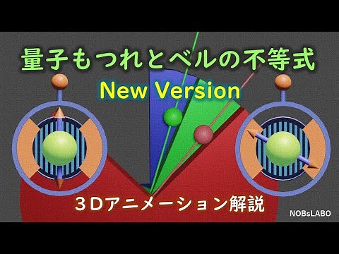 量子もつれとベルの不等式 [ベルの不等式の新解説] （3Dアニメーション・光子偏光）再upload版