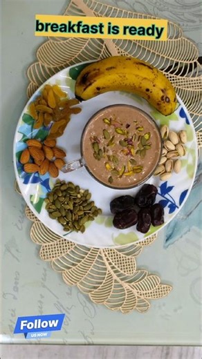 2 min Breakfast smoothie l easy protein rich breakfast l easy breakfast recipes l