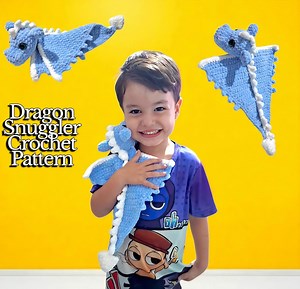 Amigurumi Dragon Snuggler Crochet Pattern | Velvet Yarn Baby Toy PDF - Etsy