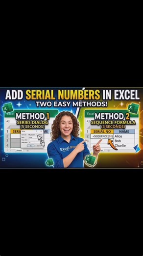 Create Dynamic Serial Numbers in Excel (Quick Guide)