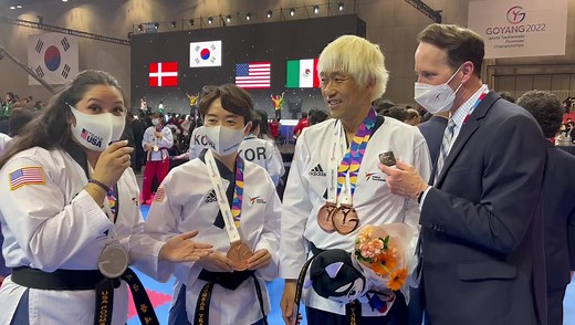 Interview with Over 30 Pair: Pok Sun Yang and Sung Jin Lee: 2022 World Bronze Medalists 🥉🥉🥉 | USA Taekwondo