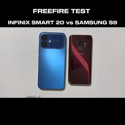 INFINIX SMART 9 vs SAMSUNG GALAXY S9 - FREEFIRE TEST!!