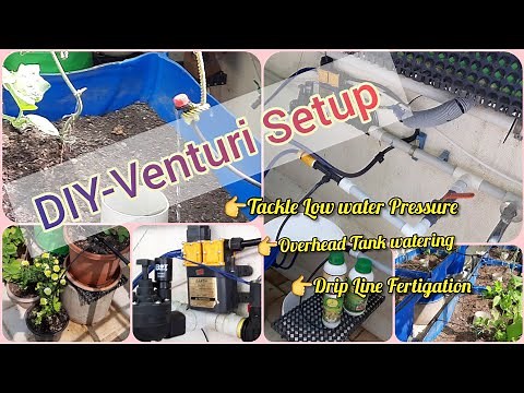 DIY-Venturi Setup In Drip Irrigation For Low Water Pressure|Fertigation|Low cost|English|e-Farm