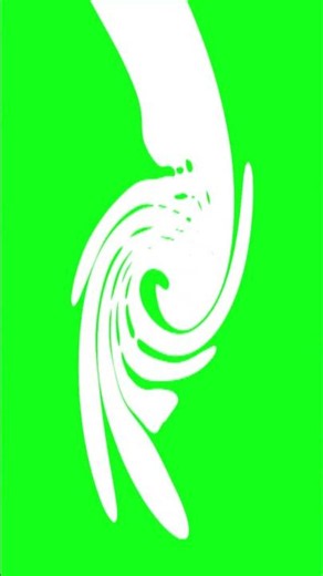 Green Screen Spiral Vortex — 2D Cartoon Element