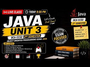 Java Unit 3 One Shot 🚀 | BCA 2nd Sem CCSU | Important Topics