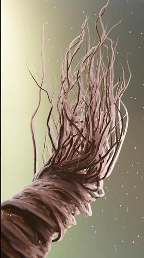 Growing root made in Blender and Houdini. #3d #animation #blender #houdini #simulation #vfx