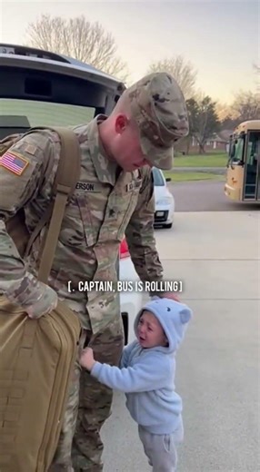Dad Says Goodbye to Son Before Leaving for War