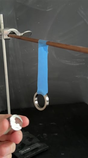 #physicsdemo #magnet and an aluminum ring. #physics #physicsteacher