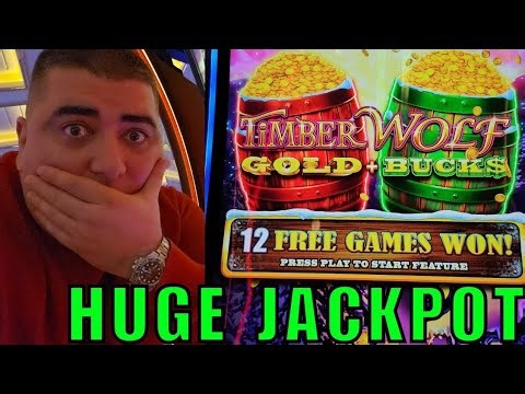 My BIGGEST JACKPOT On Brand New Timber Wolf Slot Machine