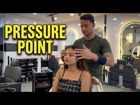 Pressure Point Professional Indian Head Massage By Rizwan Barber | ASMR #BestHeadMassage