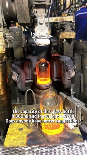 Premium Spirits Packaging: 360ml Ribbed Glass Bottles Straight From the Line