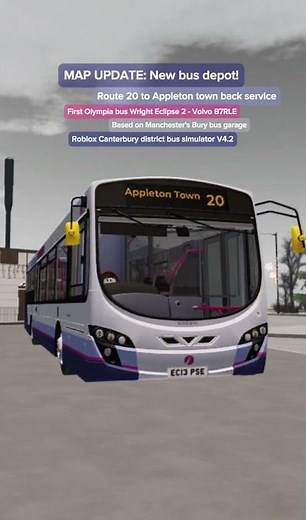 New Update Manchester bury bus grange on the Route 20 Roblox Canterbury district bus simulator V4.2