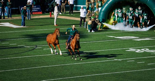Cal Poly's mustang mascot to retire after welcoming football fans for 12 seasons