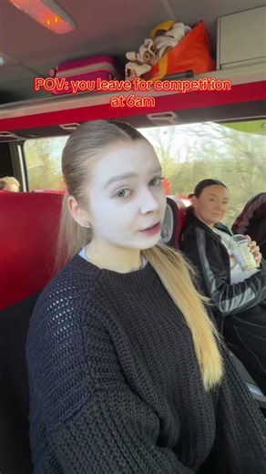 Doing competition makeup on the coach isn't for the weak😂 #dancecompetition #dancers #performing #competition #danceschool