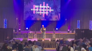 Bill Bailey introducing Sue Dodge for the Monday Matinee of the 2024 Winter Gospel Music Convention in Wimauma, Florida! Listen and enjoy Sue as she sings….. | Global Promotions