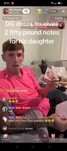 DG Decor's Generous Gift of Money for Daughter