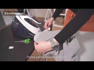 Joustavan palttausnauhan kiinnitys