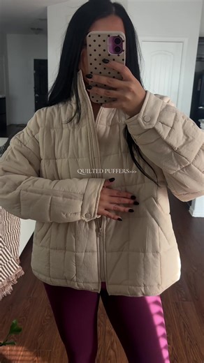 SIZE: XL. COLOR: KHAKI. Quilted puffer jackets are my obsession for little chilly outdoor walks and errands! The perfect lightweight Jacket to transition into spring with! I love the detailing on the sides and the pockets! Lightweight puffer jacket. Puffer Jacket Outfit Ideas. Outfit Inspo. #outfit #outfitinspo #pufferjacket #jacket #outfitideas