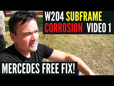 C-Class W204 Subframe Failed due to Corrosion - Mercedes Repaired for Free.