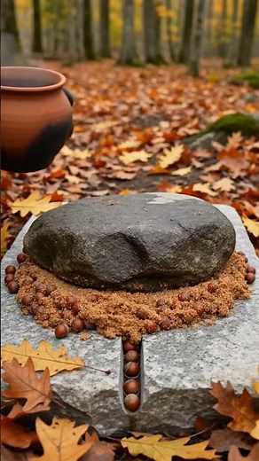 How to Process Acorns for Food: Primitive Leaching and Stone Press Setup