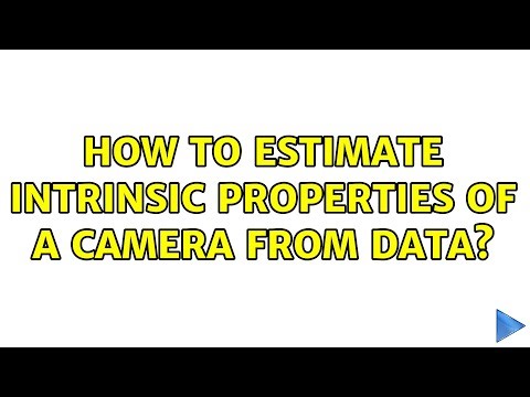 How to estimate intrinsic properties of a camera from data?