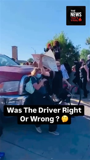 Viral News 🔥 on Instagram: "🚨 Truck vs Protesters… Who was in the wrong? 🤔 Wild moment caught on video: A group of protesters tried to block a large pickup truck towing a huge trailer. Instead of stopping, the driver kept moving forward — pushing through the crowd and running people over. 😳🚛 Protesters claimed they had the right to block the road. The driver clearly thought otherwise. ⚠️ Luckily no one was killed, but the video is going viral and sparking a massive debate. 👉 Was the driver