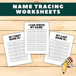 Editable Name Tracing Worksheets: Personalized Learning (PDF Printable) - Etsy Canada