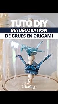 Créez une ambiance féérique : Grues en origami dans une cloche - Déco DIY facile !