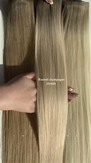 Color comparison of beautiful blonde hair extensions💛#invisibleclipins #clipinhairextensions