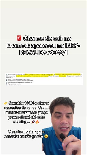 Questão presente no INEP-REVALIDA 2026/1 | Curso Intensivo Enamed