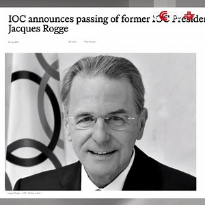 Former IOC President Jacques Rogge Passes Away at 79 Former International Olympic Committee (IOC) president Jacques Rogge has passed away at the age of 79, the IOC announced on Sunday. https://www.cctvplus.com/news/20210830/8222308.shtml#!language=1 | CCTV
