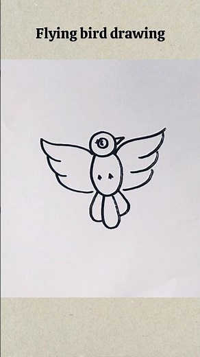 flying bird drawing easy step by step