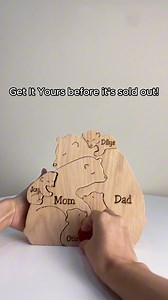 3.9M views · 1.2K reactions | Perfect Customized Gift For Family ❤️ Design & name can be changed   https://makezbrightgifts.com/products/handcrafted-family-wooden-bears-family-puzzle-wooden-animal-carvings | Makezbright Gifts | Facebook