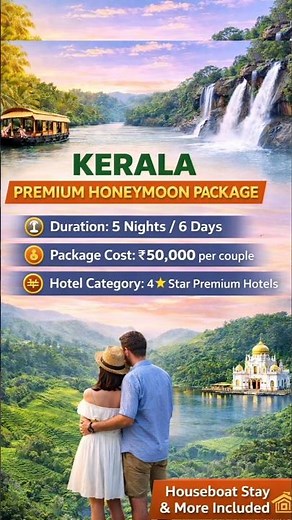 Honeymoon in Kerala | Kerala Honeymoon Trip | Kerala Itinerary #keralatourpackages #keralatrip